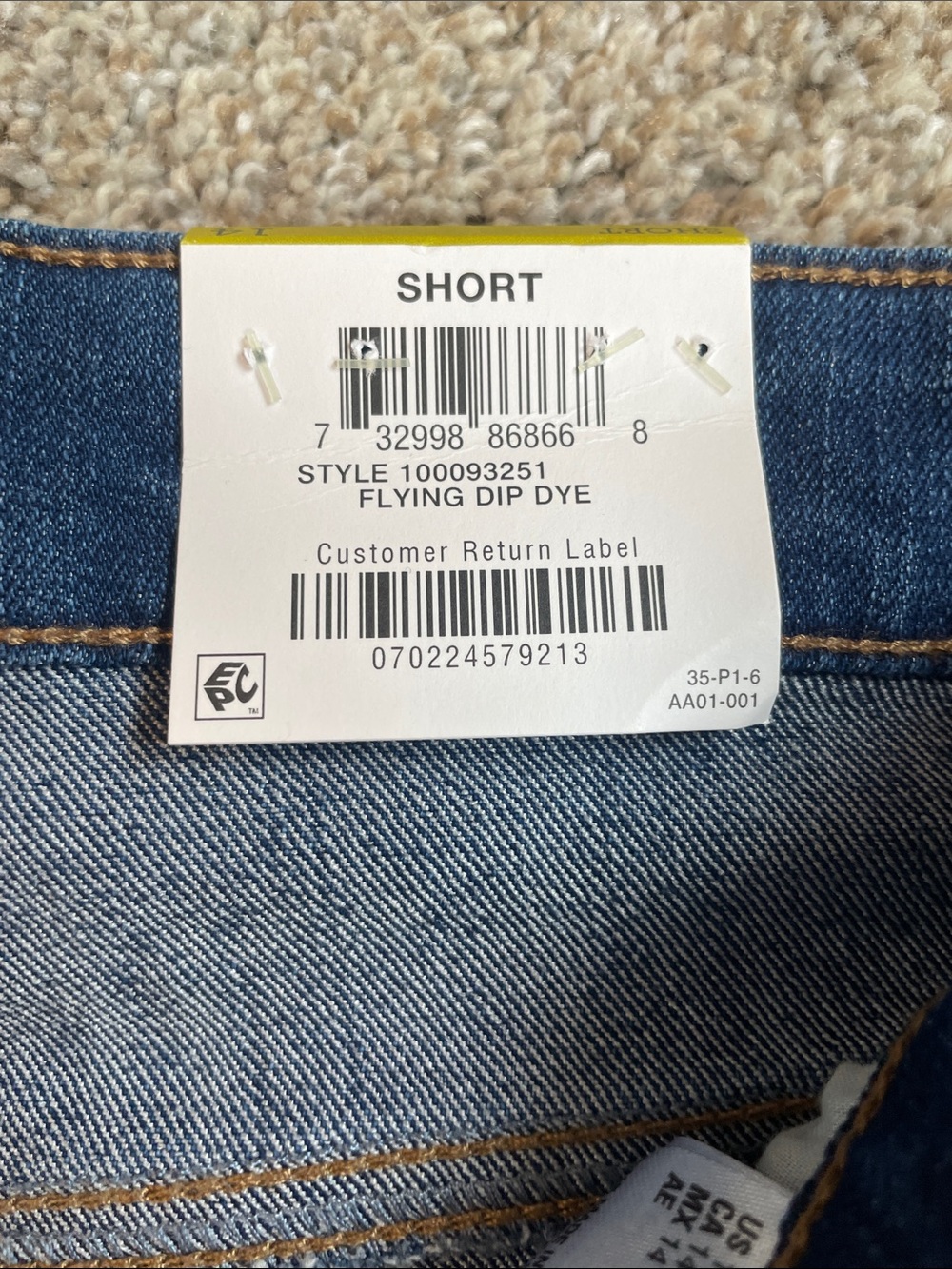 NWT dip dye denim Bermuda shorts - Picture 5 of 7